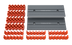 Hex Bit Holders (12pcs) Orange Grey - Toolgrid Europe