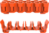 Hex Bit Holders (12pcs) Orange Grey - Toolgrid Europe